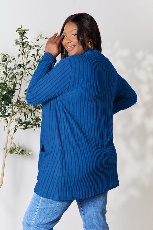 Open Front Cardigan with Pockets | Linda Clay – Linda Clay