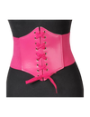 Pink Leather Lace Up Corset Belt | Linda Clay