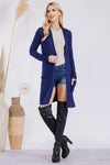 Celeste Full Size Open Front Cardigan with Pockets (S-3XL)