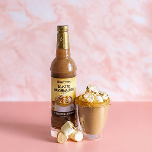 Jordan's Skinny Syrup Mix -Sugar Free Toasted Marshmallow Syrup with Gold Pump Dispenser