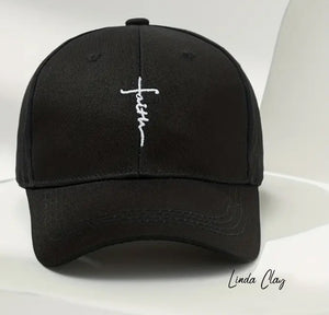 Faith Cross Embroidered Adjustable Unisex Baseball Cap