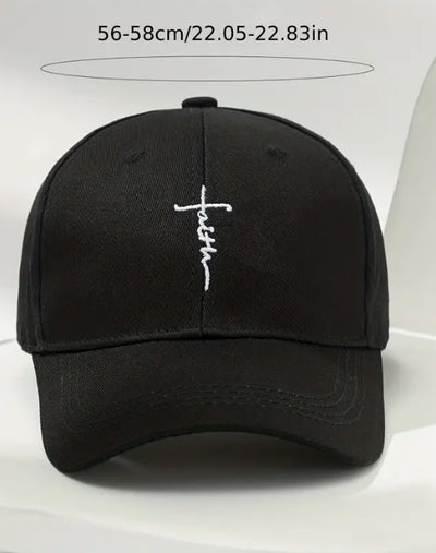 Faith Cross Embroidered Adjustable Unisex Baseball Cap