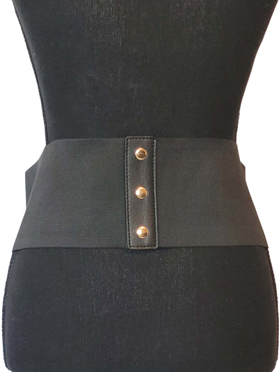 Plus Size Tiger Head Women’s Black Corset Belt Vintage Cinch Elastic Waist/Under bust Belt