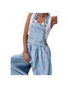 Stylish Wide Leg Light Blue Denim Overalls (M-2XL)