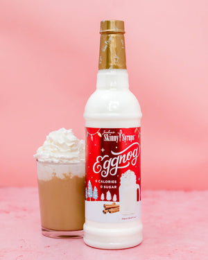 Jordan's Skinny Syrup Mix Sugar Free Eggnog Syrup with Gold Syrup Pump Dispenser