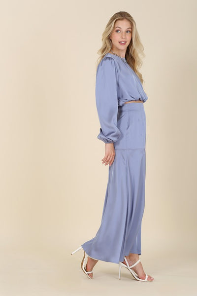 Dressed up Satin Two-Piece Mermaid Dress Set