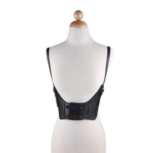 Vegan Leather Gladiator Black Corset Belt