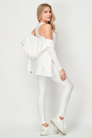 Textured Hoodie Leggings Set | Linda Clay