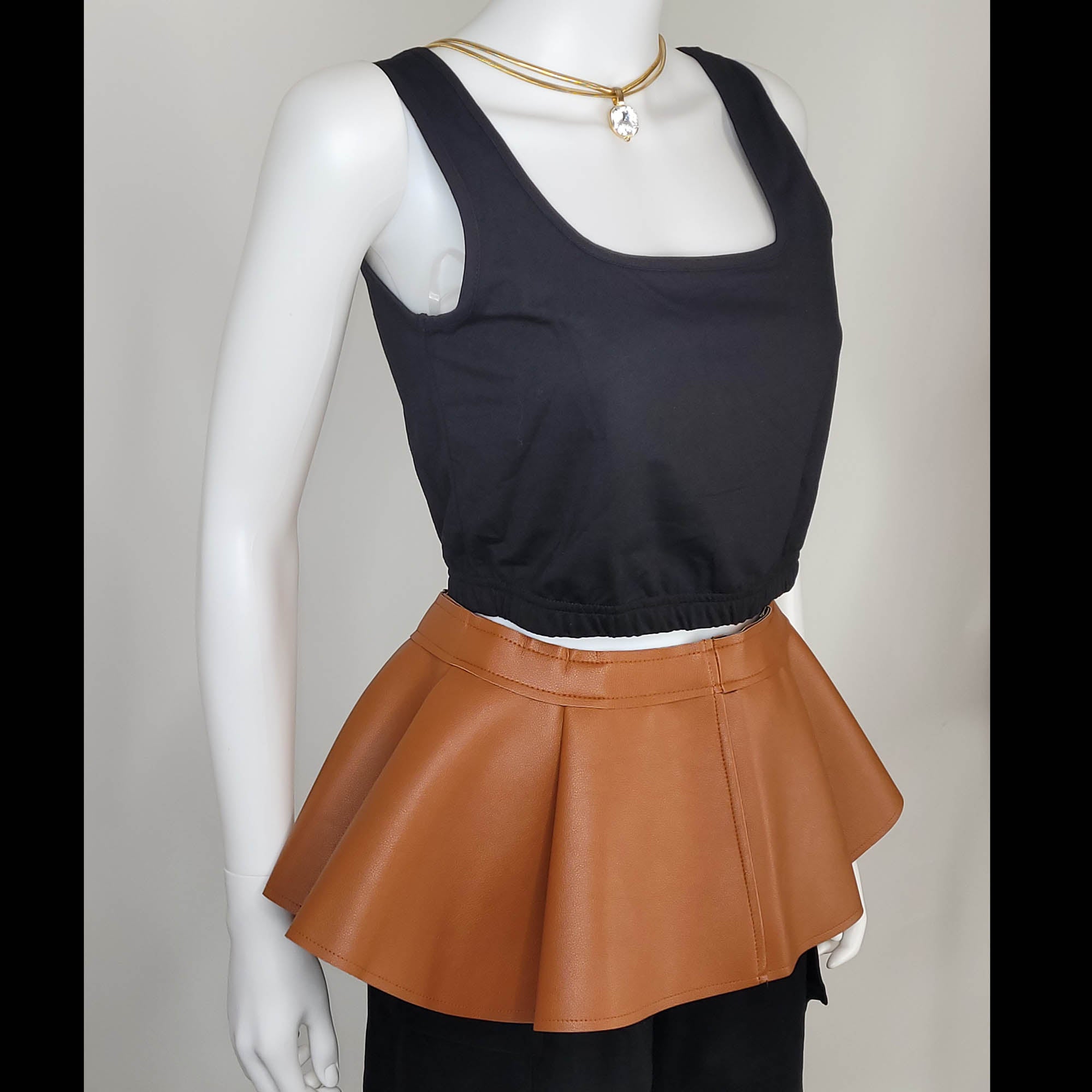 Peplum Corset Belt With Adjustable Tie Closure