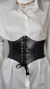 Black Under Bust Corset Belt, Vintage Retro Corset, Elastic Waist Corset, Body Slimming Wide Belts, Cinch Belt