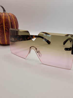 Unisex Retro Chic Leopard Brown Colored Fashion Sunglasses