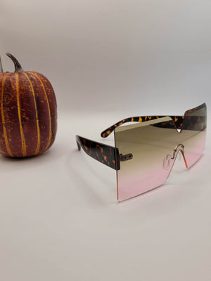 Unisex Retro Chic Leopard Brown Colored Fashion Sunglasses