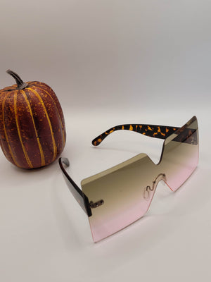 Unisex Retro Chic Leopard Brown Colored Fashion Sunglasses