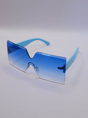 Unisex Retro Sky Blue Colored Fashion Sunglasses