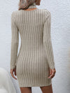 Long Sleeve Ribbed Sweater Dress