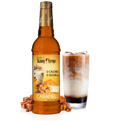 An image of a bottle of Caramel Syrup, displaying a classic label with a rich, golden caramel color, evoking the sweet and buttery flavor of caramel for your culinary creations