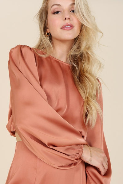 Dressed up Satin Two-Piece Mermaid Dress Set