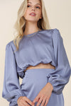 Dressed up Satin Two-Piece Mermaid Dress Set