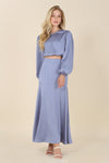 Dressed up Satin Two-Piece Mermaid Dress Set