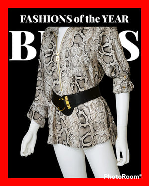 Vintage Belt with D-Shaped Buckle