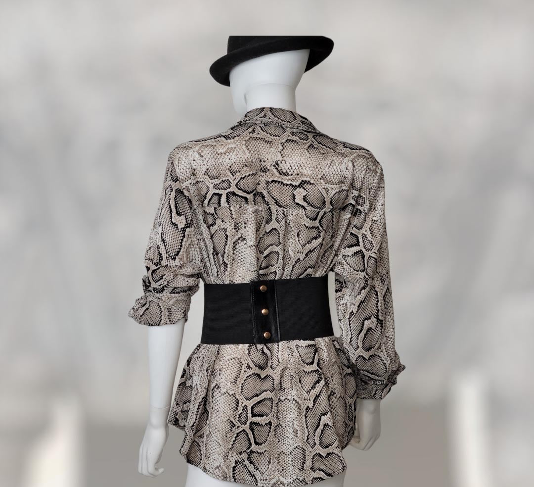 Vintage Belt with D-Shaped Buckle