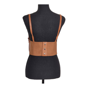 Women's Retro Underbust Suspender Corset Belt – PU Leather Harness & Sweater Belt