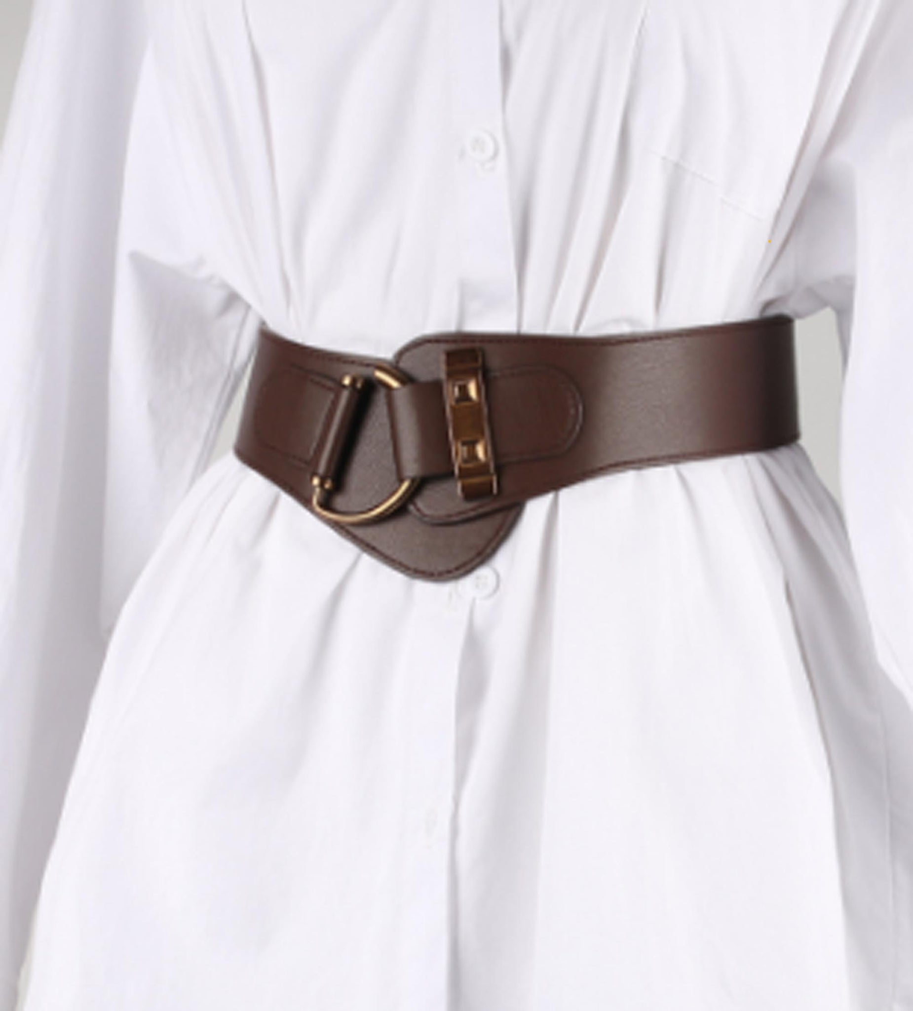 Vintage Belt with D-Shaped Buckle