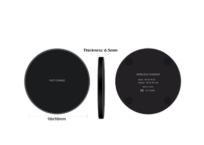 LCF Electronics Ultra-Thin 10-15 Watt Desktop Fast Charging Multifunctional Wireless Charger Pad