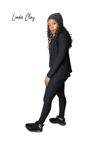 Textured Hoodie Leggings Set | Linda Clay