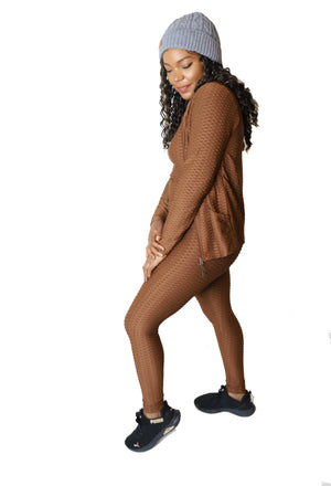 Textured Hoodie Leggings Set | Linda Clay