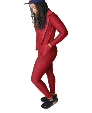 Textured Hoodie Leggings Set | Linda Clay