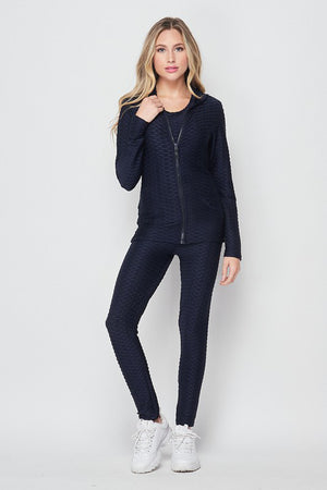 Textured Hoodie Leggings Set | Linda Clay