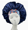 Women Satin Bonnet for Sleeping with Floral Bands