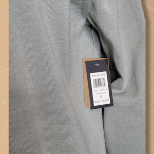 Womens Organic Sage Verve Ami Long Sleeve Pocket Roll Cuff Open Cardigan