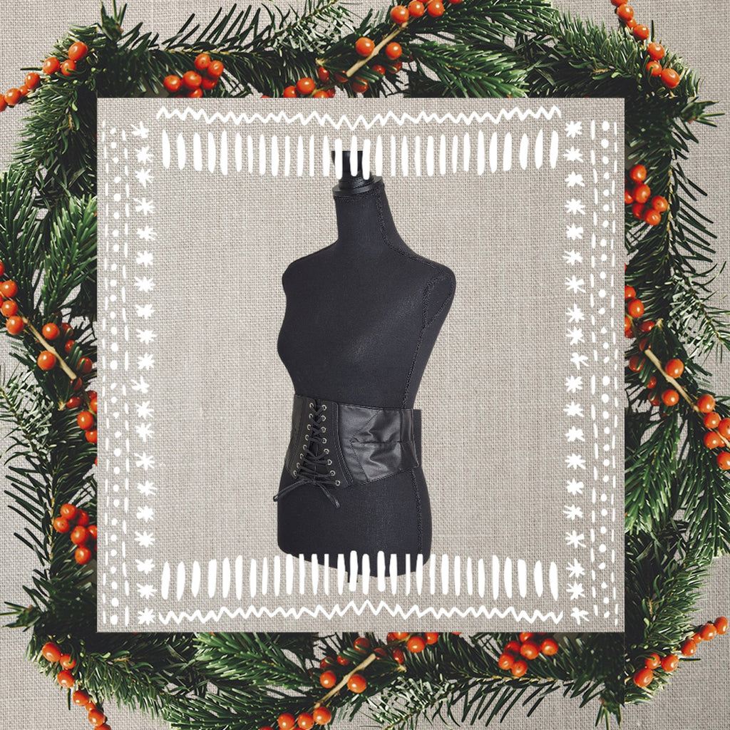 Women’s Black Corset Belt Vintage Cinch Elastic Waist/Under bust Belt