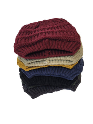 LCF GIK (God Is King) Slouchy Style Satin Lined Winter Beanies- Created for Natural and Curly Hair