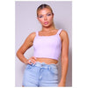 SLEEVELESS RUCHED STRAP CROP TOP