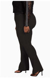 Poetic Justice Women's Thick-N-Curvy Plus Size High Rise Fitted Flare Pant