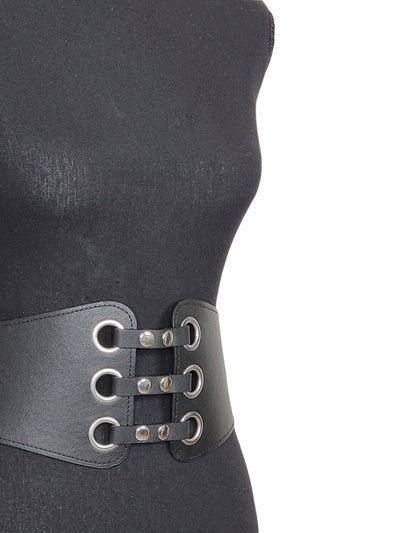 Women's Vintage High-Grade leather Elastic Waist Band Corset Belt