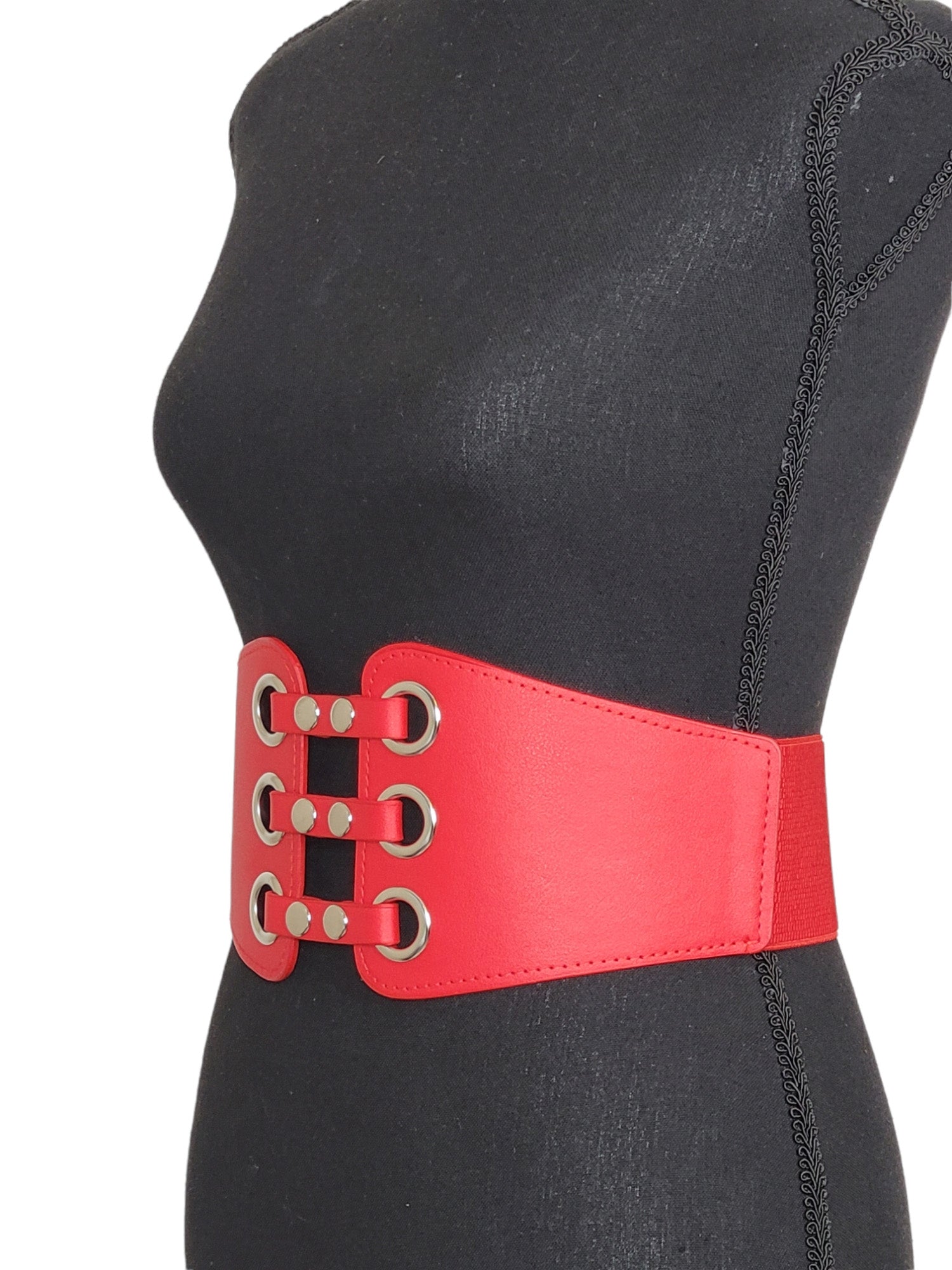 Women's Vintage High-Grade leather Elastic Waist Band Corset Belt