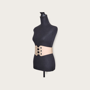 Women's Vintage High-Grade leather Elastic Waist Band Corset Belt