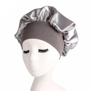 Fashionable Wide Band Satin Night Cap Bonnet