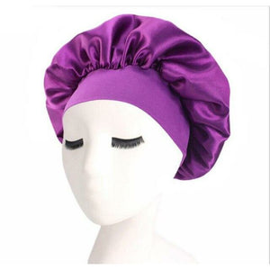 Fashionable Wide Band Satin Night Cap Bonnet