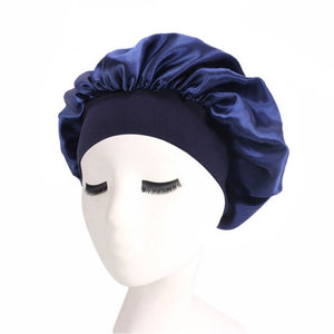 Fashionable Wide Band Satin Night Cap Bonnet